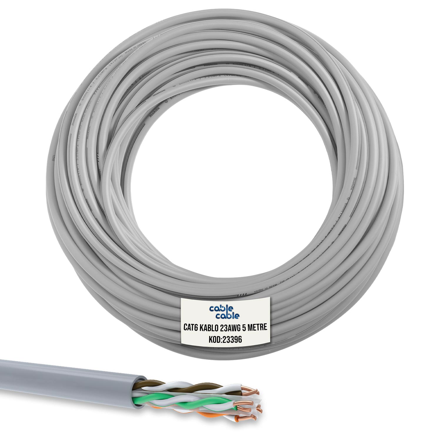 CAT6 KABLO 23AWG 0.51MM 5MT CABLECABLE