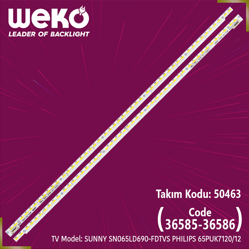 WKSET-5463 36585X1 36586X1 V650D1-KS2 2 ADET LED BAR