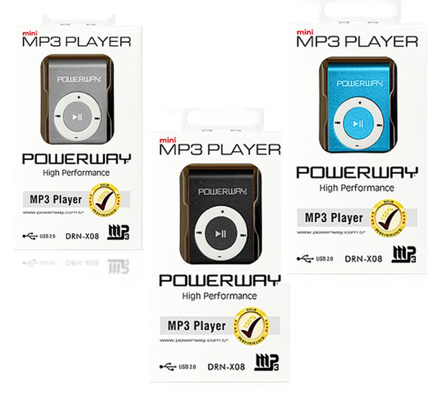 MP3 PLAYER MİNİ POWERWAY DRN-X08