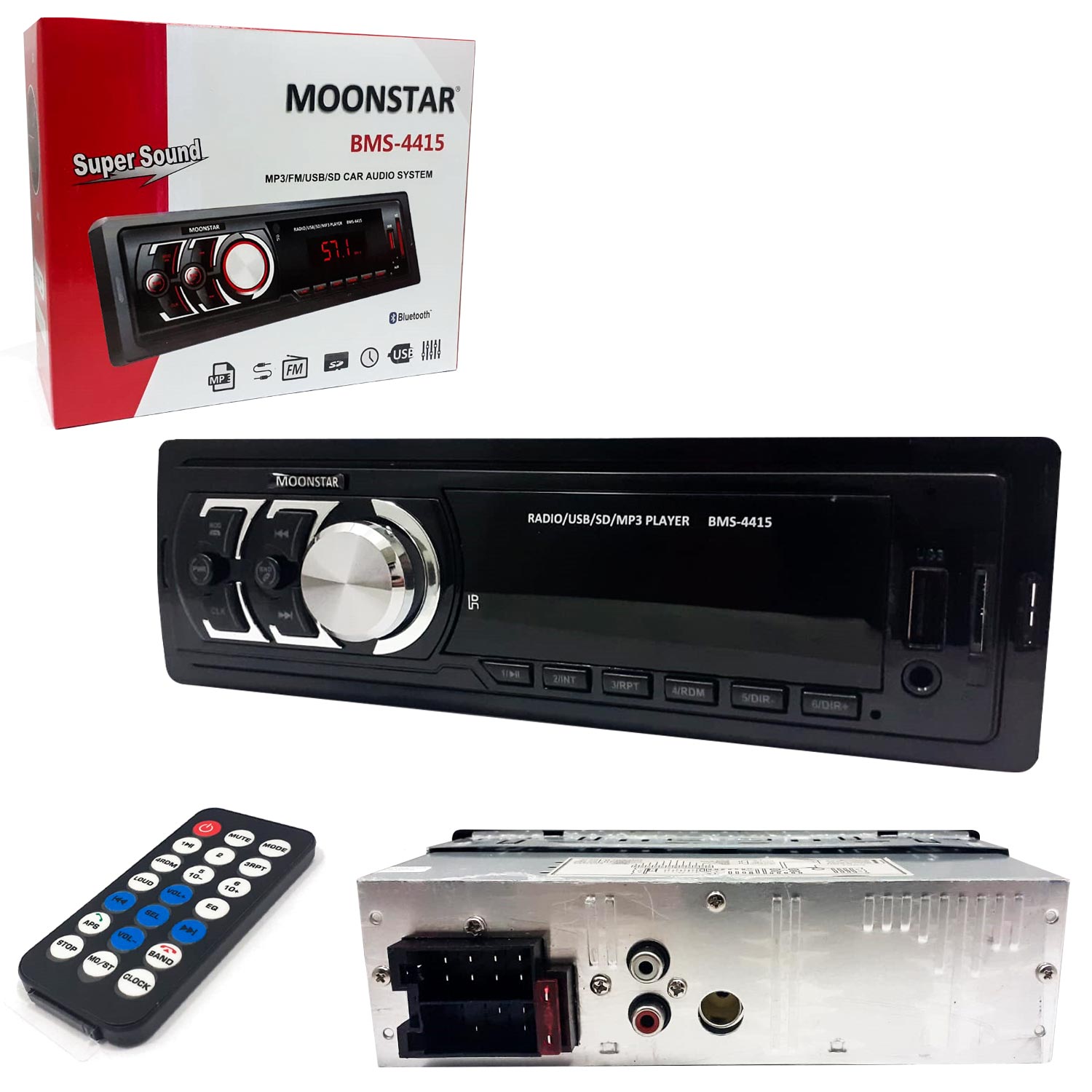 OTO TEYP 4X50W BT/USB/SD/FM/AUX MOONSTAR BMS-4415