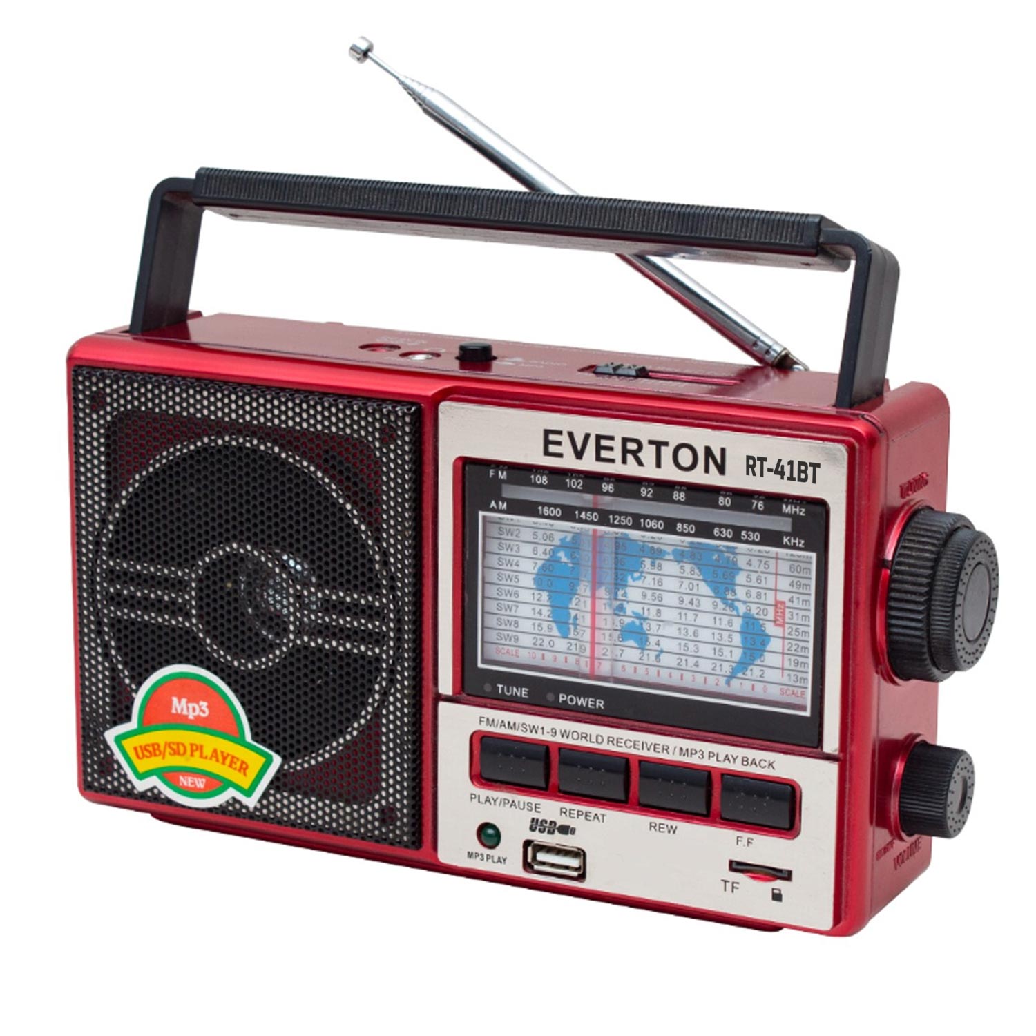 RADYO NOSTALJİ ŞARJLI PİLLİ BT/USB/SD/MIC/FM EVERTON RT-41BT