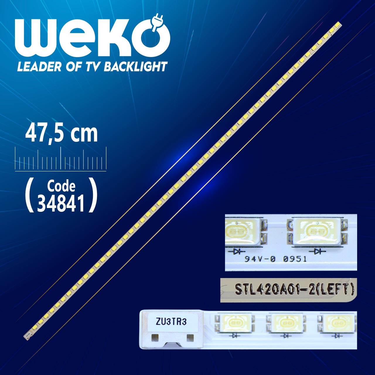 STL420A01-2(LEFT) - 47.5 CM 54 LEDLİ - (WK-711)