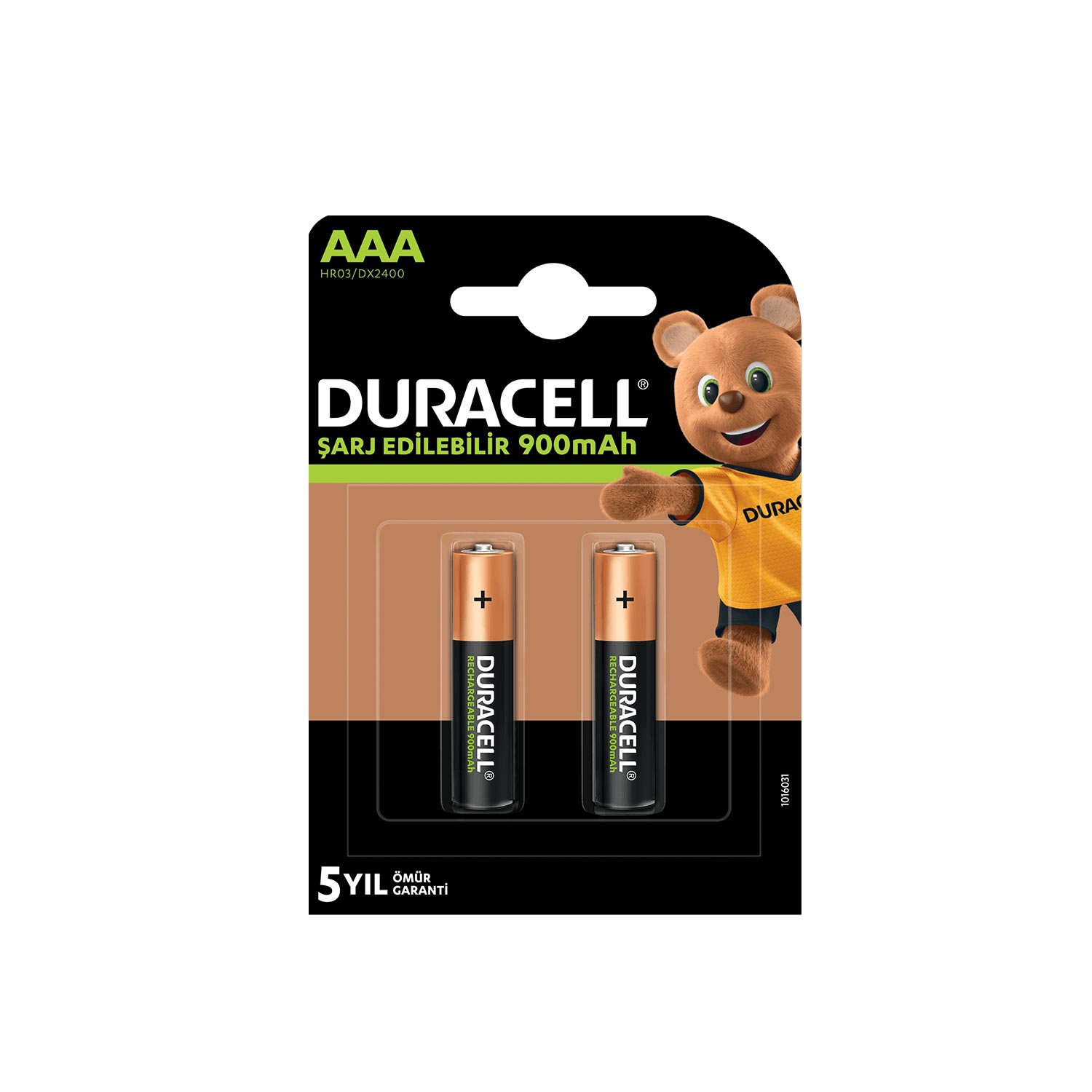 ŞARJLI PİL AAA İNCE KALEM 900MAH 2 ADET DURACELL