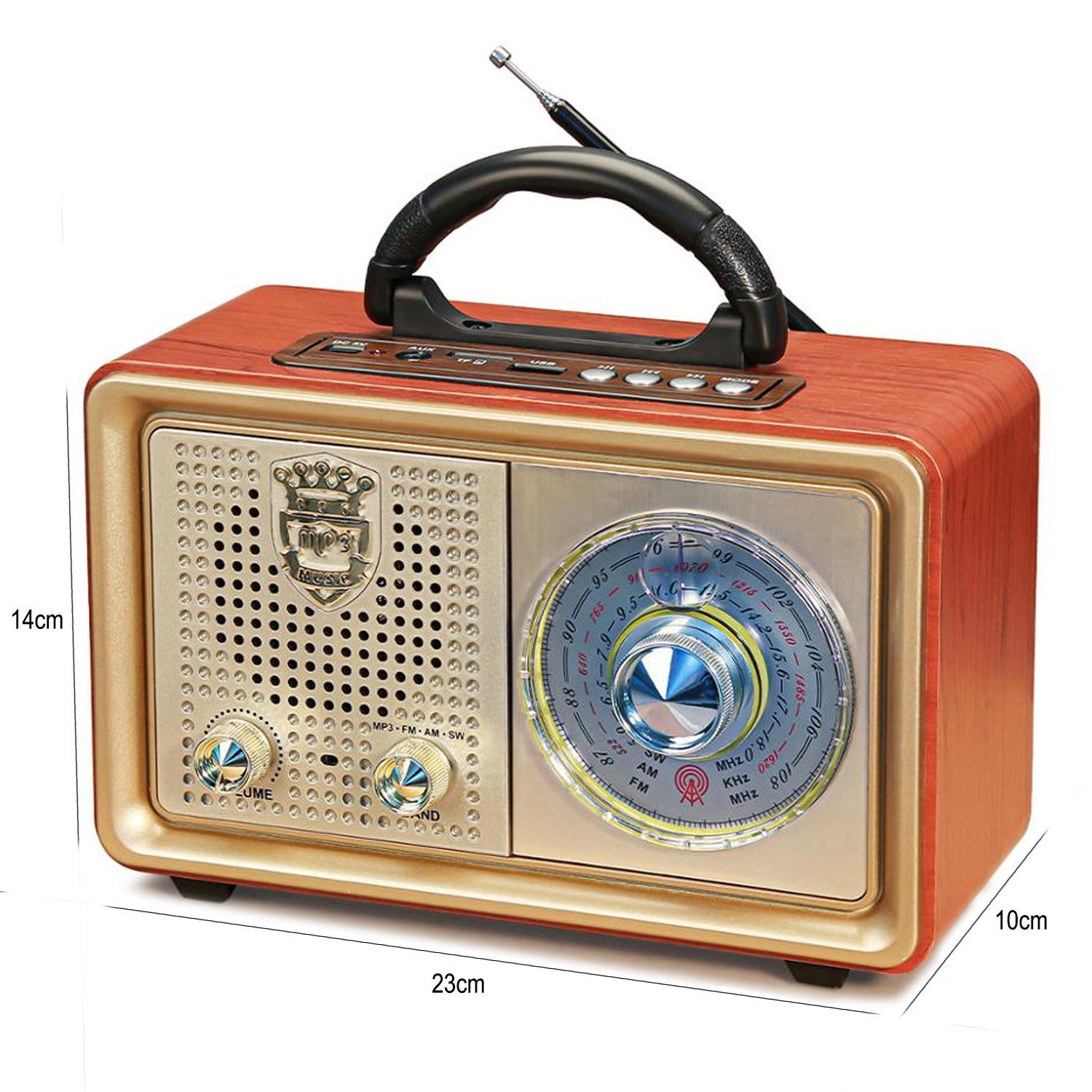 RADYO NOSTALJİ ŞARJLI PİLLİ BT/USB/SD/AUX/FM CMİK MK-110BT