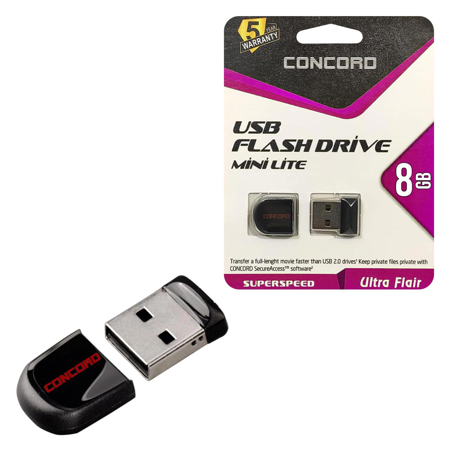 USB FLASH BELLEK 8GB MİNİ LITE CONCORD C-UML8
