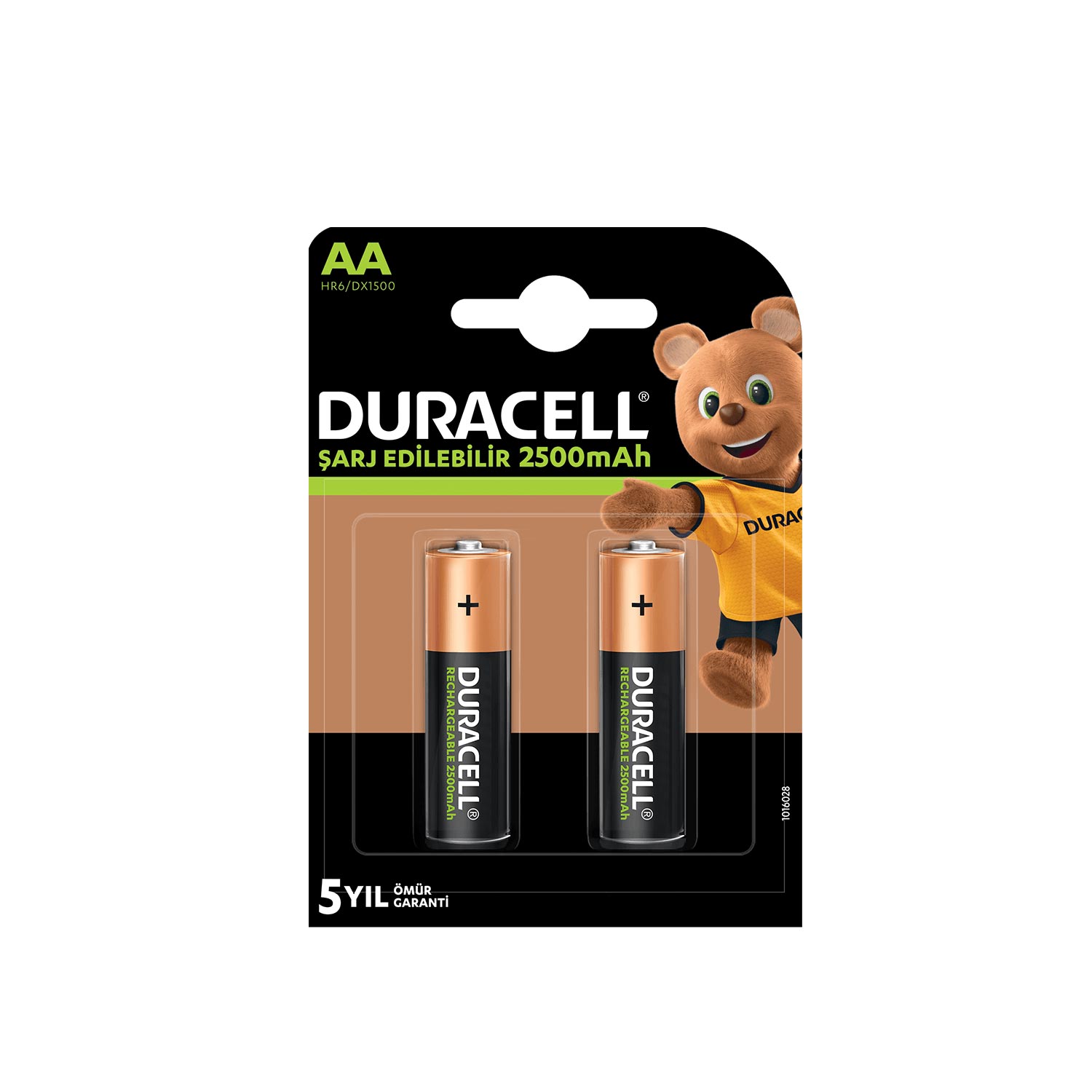 ŞARJLI PİL AA KALEM 2500MAH 2 ADET DURACELL