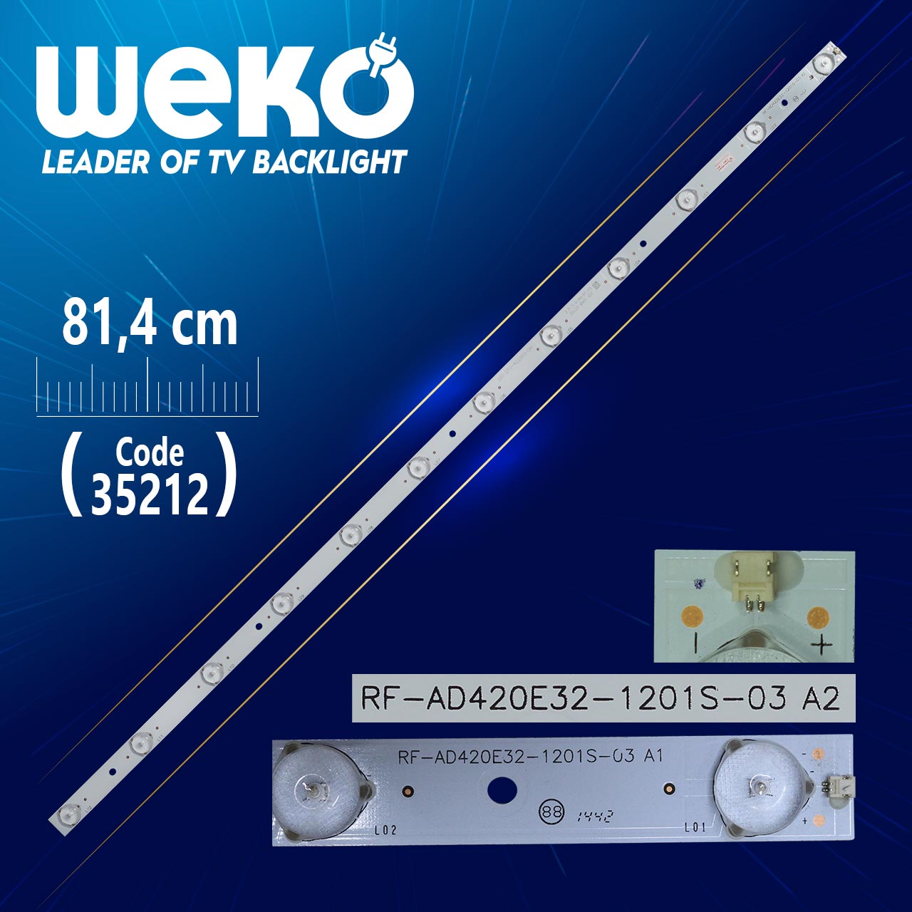 RF-AD420E32-1201S-03 A1 - RF-AD420E32-1201S-03 A2 - 81.8 CM 12 LEDLİ - (WK-889)