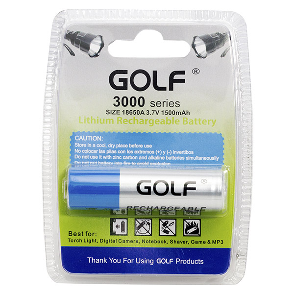 GOLF 3000 SERVİSİ 3.7V 1500 MAH LİTHIUM PİL BAŞLIKLI 18650A (BRİSTERLİ)