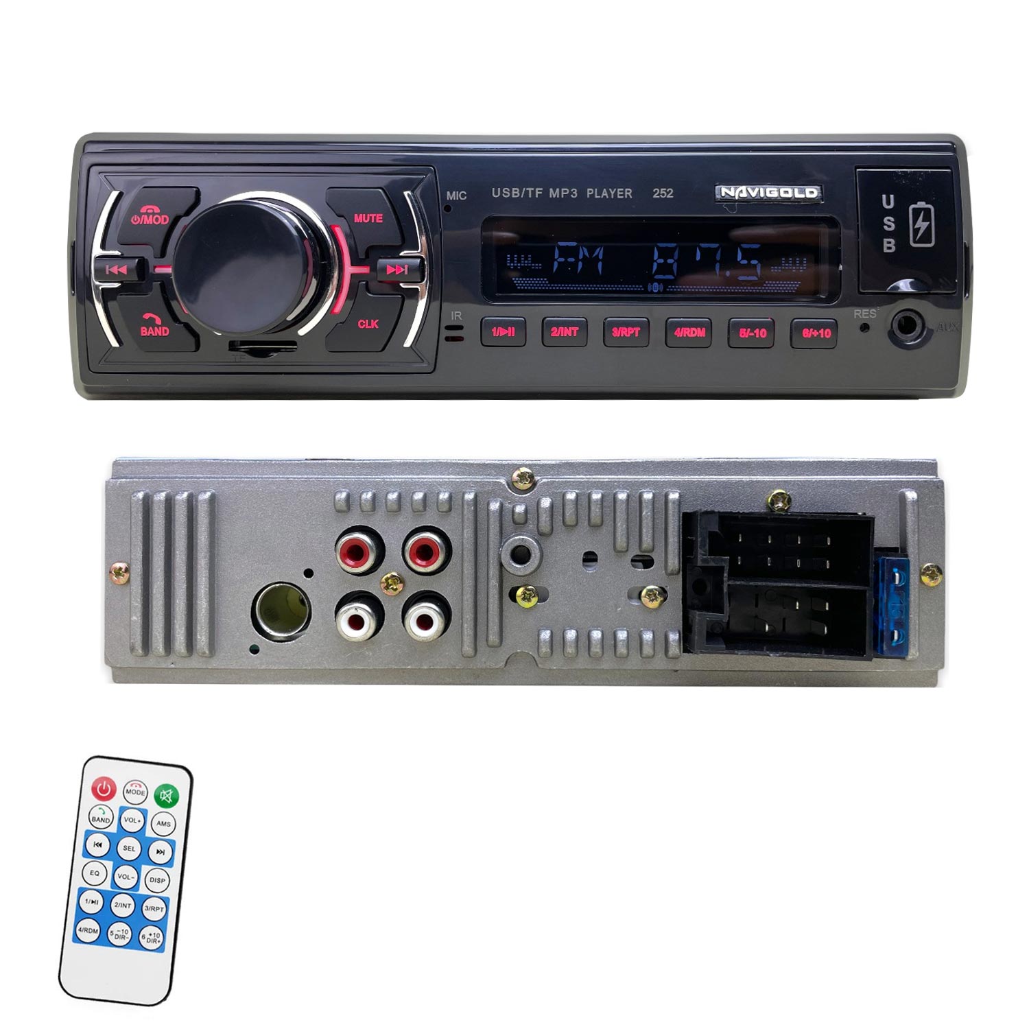 OTO TEYP 4X50W BT/2XUSB/SD/FM/AUX NAVIGOLD DS-252