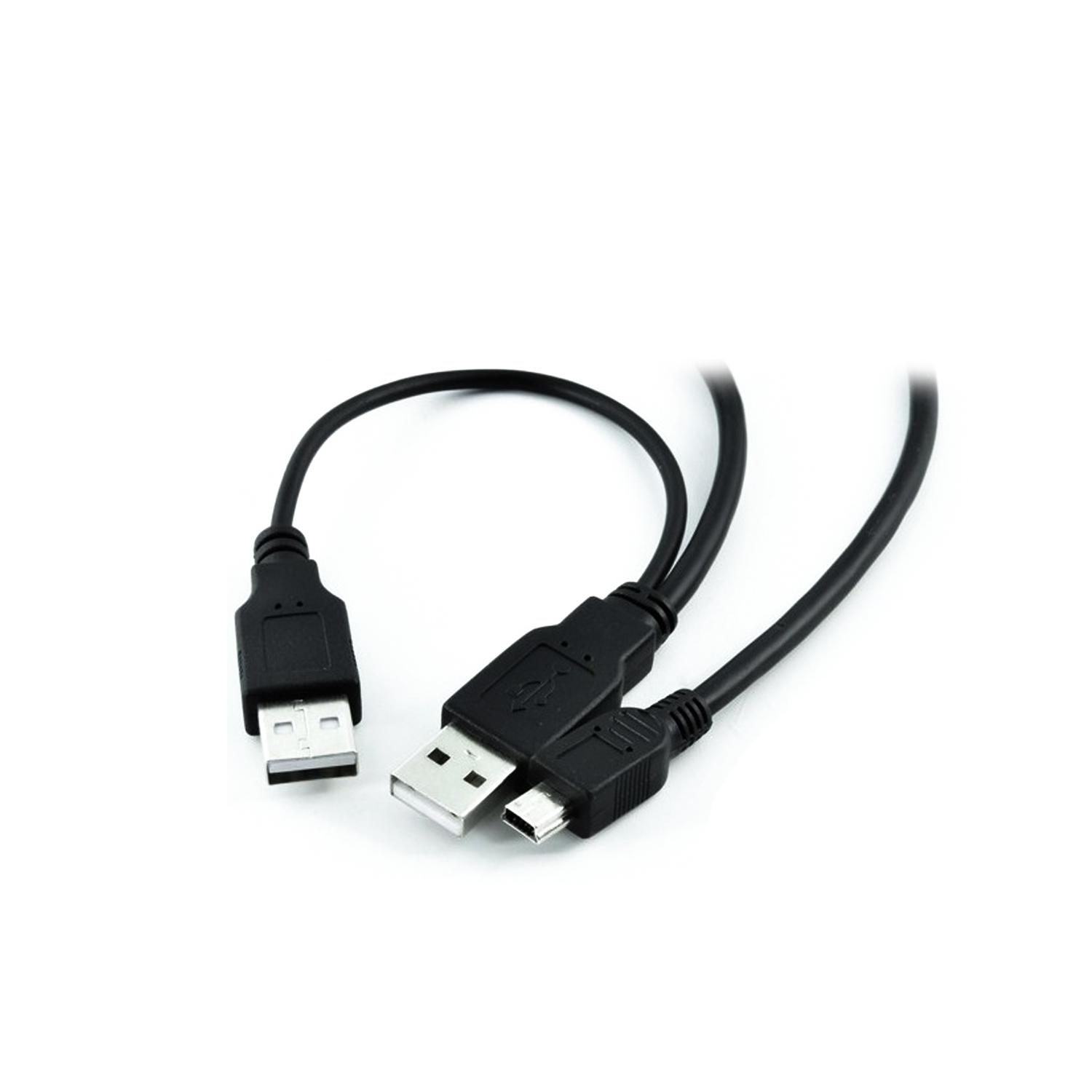 KABLO V3 5PİN TO 2 USB ERKEK 30CM HD-4367
