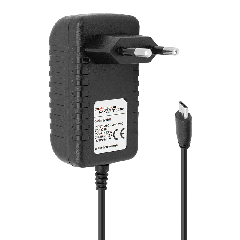 POWERMASTER PM-32401 5 VOLT - 2 AMPER MICRO USB UÇ TABLET ADAPTÖRÜ