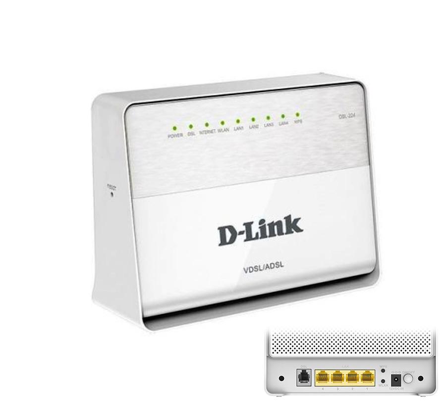 MODEM ADSL 4PORT 300MBPS VDSL/ADSL D-LİNK DSL-224