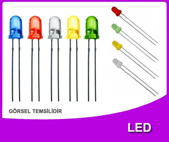 4.8MM MANTAR LED BEYAZ (100 Adet)