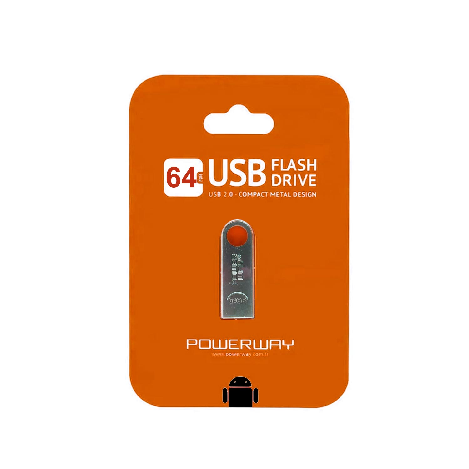 USB FLASH BELLEK 64GB METAL POWERWAY