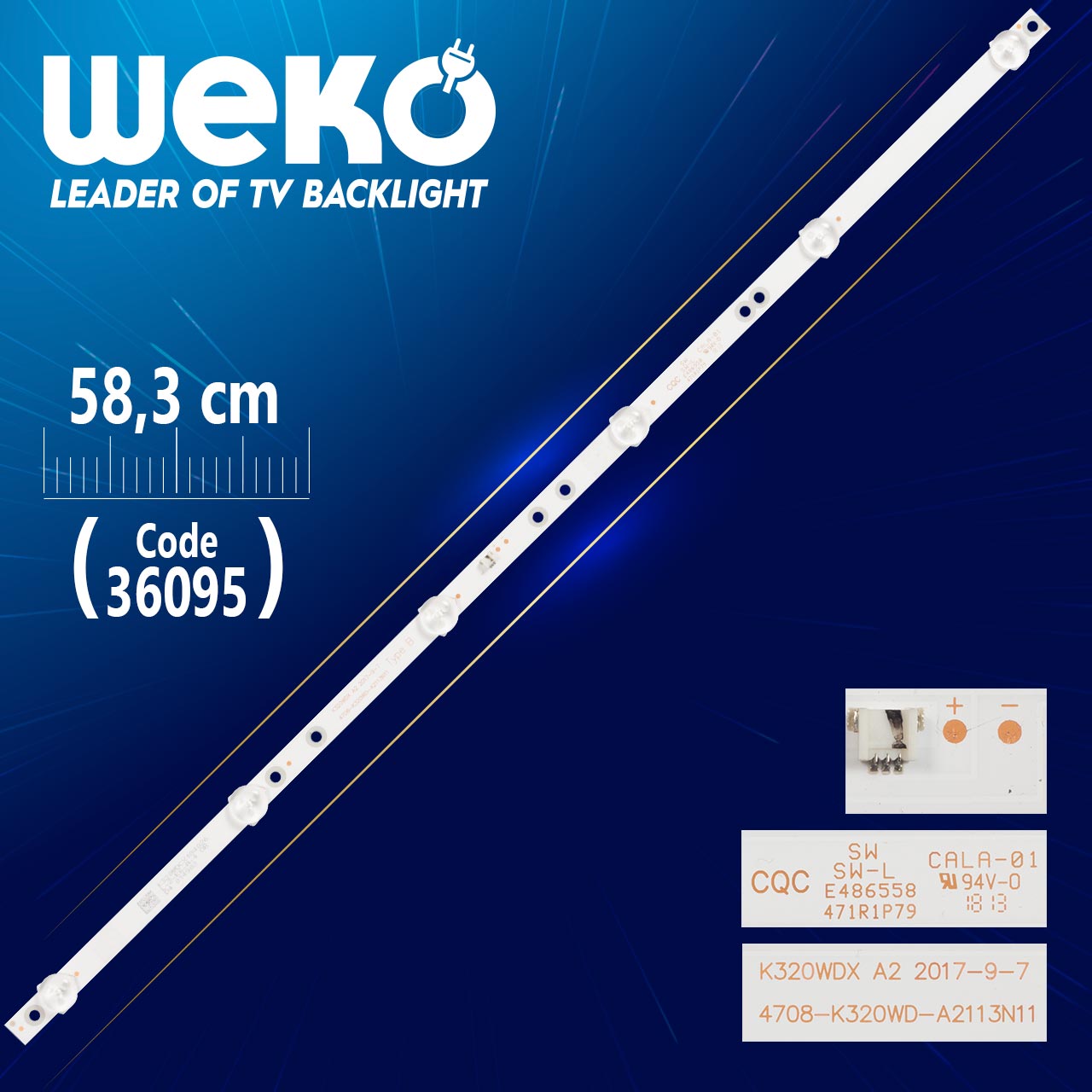 K320WDX A2  4708-K320WD-A2113N11 TYPE B 6 LEDLİ 58.3 CM