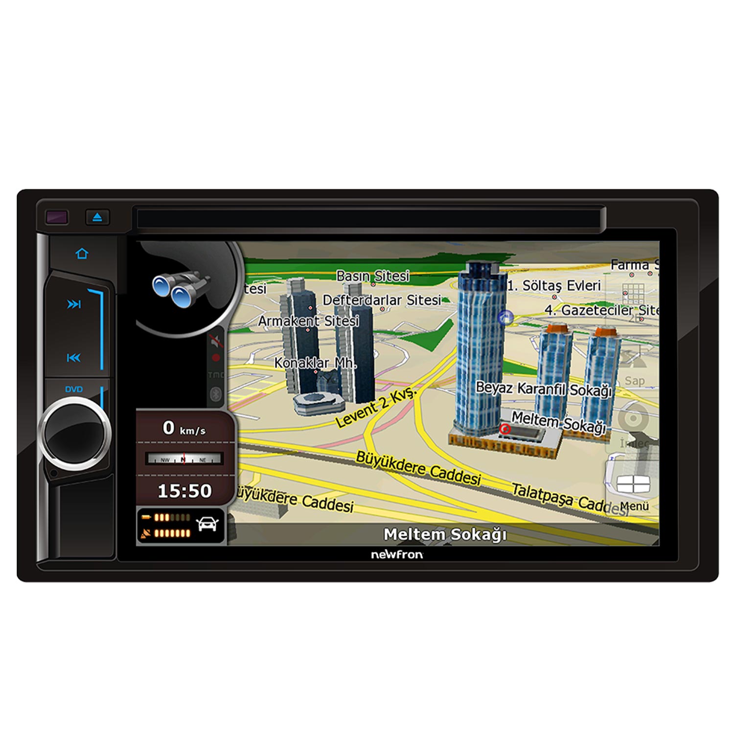 DOUBLE TEYP 6.2 4X50W GPS/DVD/BT/USB/SD/FM/AUX KAMERALI NEWFRON NF-ND626
