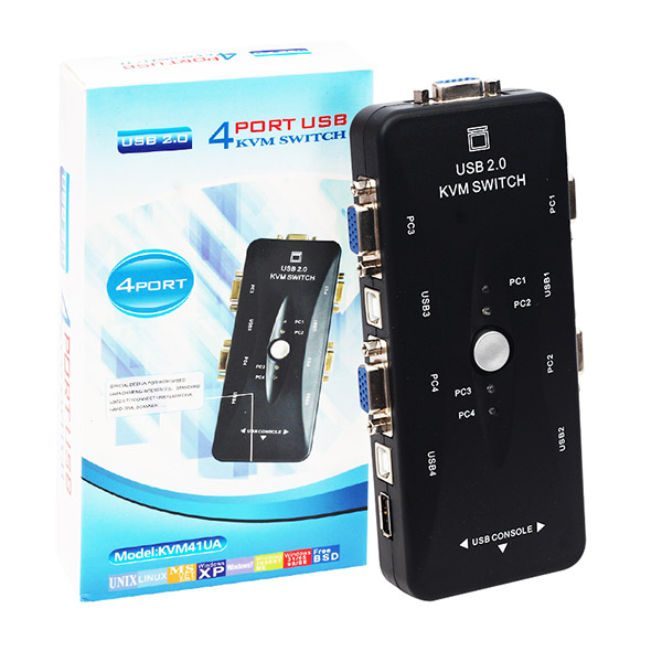 POWERMASTER PM-15166 4 PORT USB MANUEL BUTONLU KWM SWİTCH